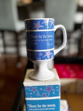 Mary Kay Blue Star Pedestal Mug with Inspirational Quote